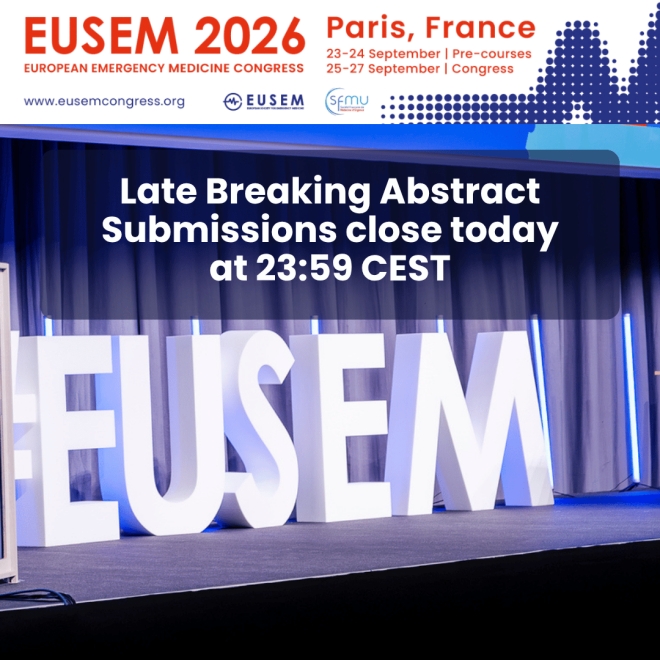 Late Breaking Abstract Submissions close today at 23:59 CEST